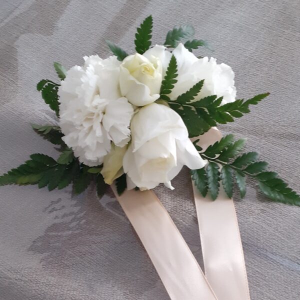 Elegant White Wrist Corsage