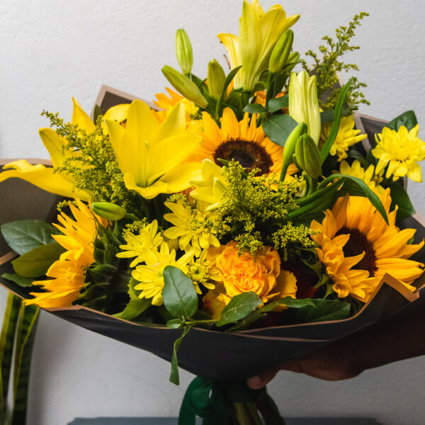 Bright Yellow and Sunflower Bouquet