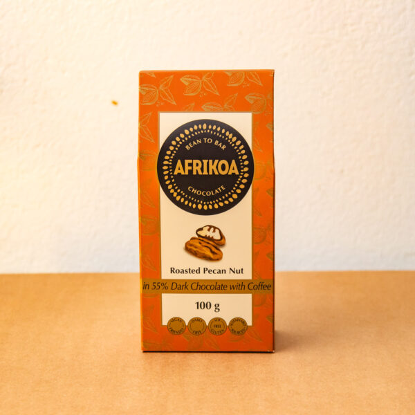 Chocolate Bar - Roasted Pecan Nut in Dark Choc with Coffee (100g)